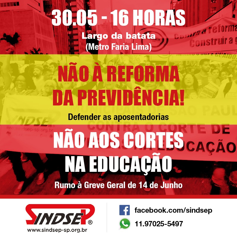 Não à reforma da previdência