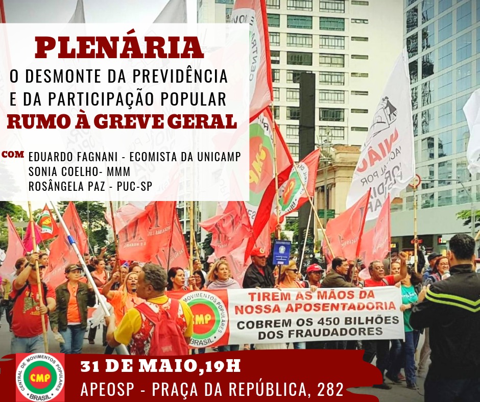 Plenária Desmonte da Previdência e da Participação Popular