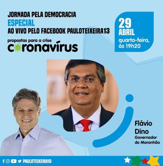 #LiveDoPT como deputado federal Paulo Teixeira @pauloteixeira13 e o governador do Maranhão Flávio Dino @flaviodino