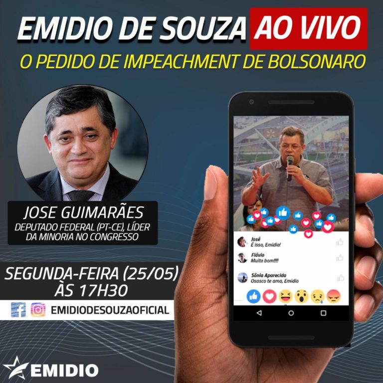 #LiveDoPT “O pedido de Impeachment de Bolsonaro” com o deputado estadual Emidio de Souza @emidiodesouza_ e o deputado federal José Guimarães PT/CE @guimaraes13PT