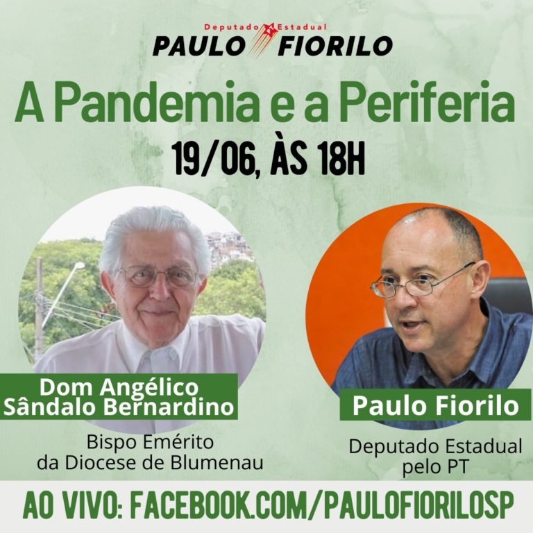 #LiveDoPT “A Pandemia e a Periferia” com o deputado estadual Paulo Fiorilo @paulofiorilo e Dom Angélico Sândalo Bernardino