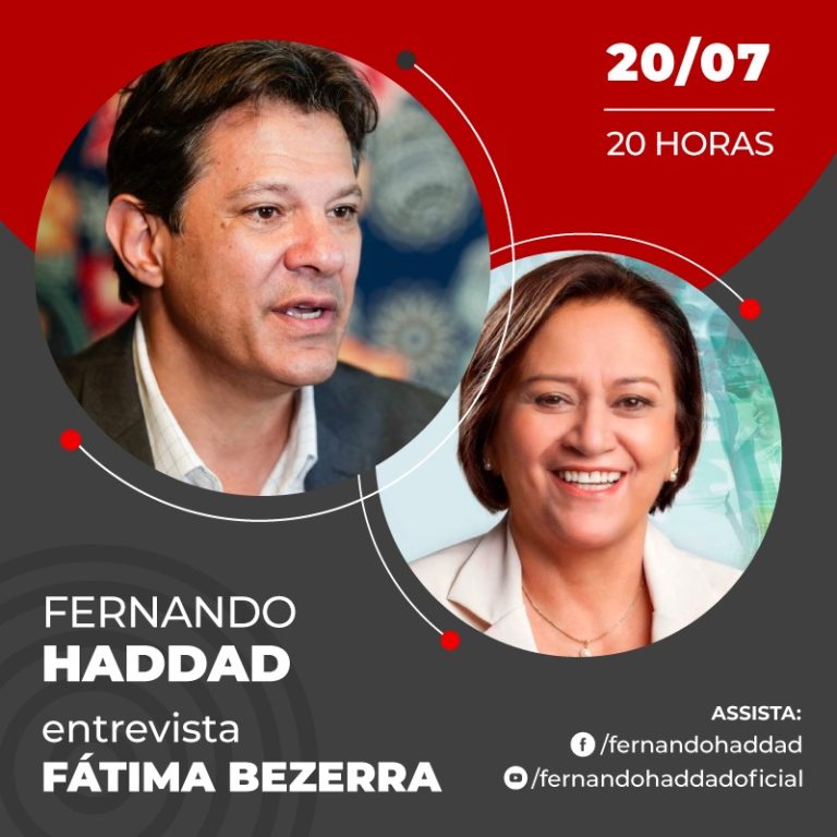 #LiveDoPT Fernando Haddad @haddad_fernando entrevista a Professora e governadora do Estado do Rio Grande do Norte Fátima Bezerra @fatimabezerra