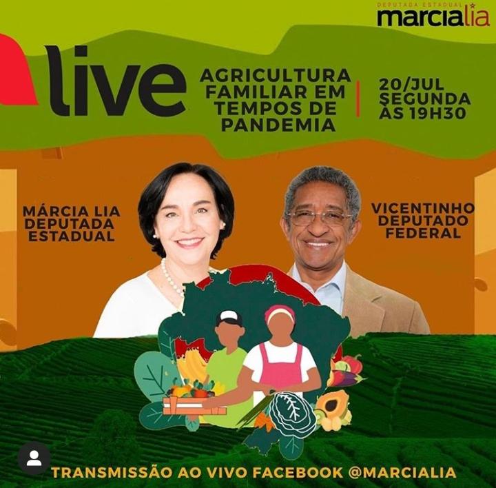 #LiveDoPT “Agricultura familiar em tempos de pandemia” com a deputada estadual Márcia Lia @marcialiapt13 e o deputado federal Vicentinho @vicentinhopt