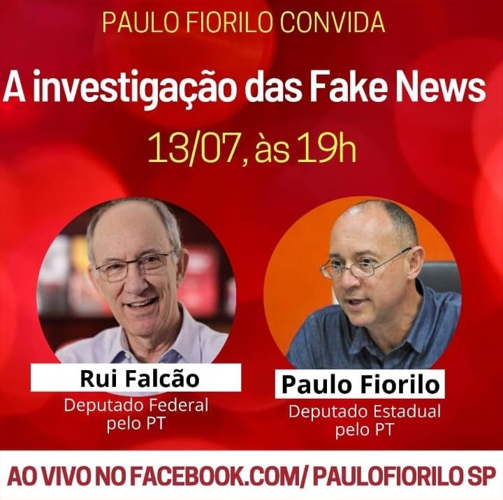 #LiveDoPT “A investigação das Fakes News” com o deputado estadual Paulo Fiorilo @paulofiorilo e o deputado federal Rui Falcão @rfalcao13