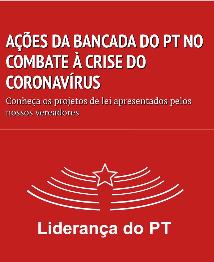 Ações da Bancada do PT no combate à crise do coronavírus