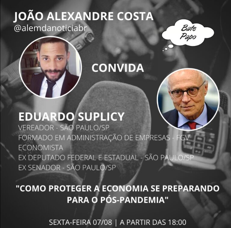 #LiveDoPT “Como Proteger a economia se preparando para o pós-pandemia” com o vereador Eduardo Suplicy @esuplicy e João Alexandre Costa