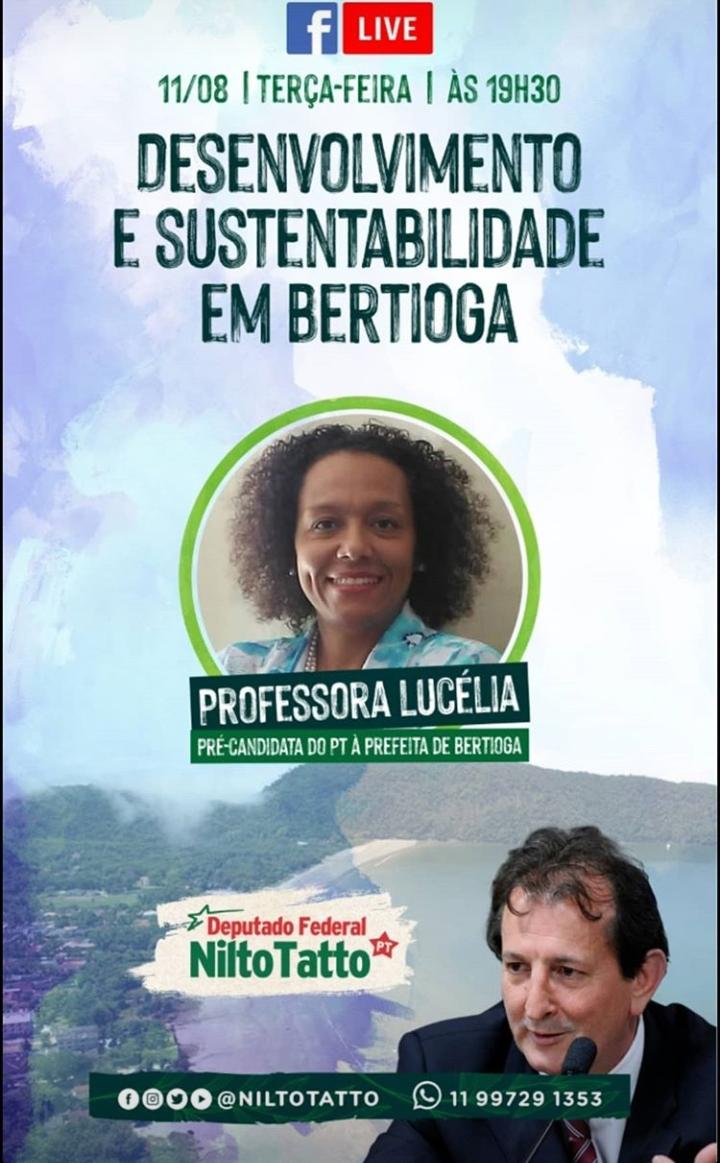 #LiveDoPT “Desenvolvimento e Sustentabilidade em Bertioga” com o deputado federal Nilto Tatto @niltotatto e Professora Lucélia